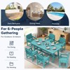 Hyleory HDPE Outdoor Dining Set, 7-Piece Patio Table and Chairs Set, Weather-Resistant Dining Furniture for Garden, Deck, or Patio - 3 of 4