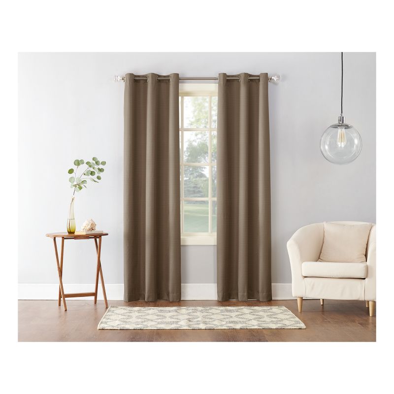 Cooper Textured Thermal Insulated Grommet Top Room Darkening Curtain Panels - Sun Zero, 5 of 6
