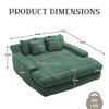 MOONMISS Chenille 2-seater lazy sofa With 5 back pillows,Comfy Sofa- Deep Seat Couch for Living Room,Club - 2 of 4