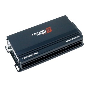 Cerwin-Vega® Mobile Performance Series CVPM1000.1D 1,000-Watt-Max Mini Monoblock Class-D Amplifier for Vehicles, with Wired Remote in Black - 1 of 4
