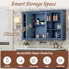 Mshliw 47" Wall Mounted Bathroom Mirror Cabinet with Adjustable Shelf & Open Storage, Modern Medicine Cabinet for Bathroom or Bedroom - 4 of 4