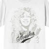 Whitney Houston Pencil Sketch Crew Neck Short Sleeve Men's White T-shirt - 2 of 3
