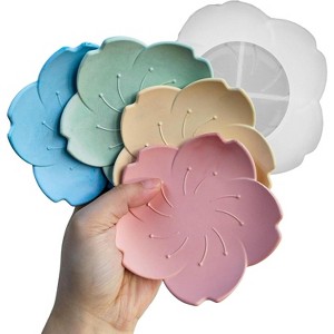 JDICTION Cherry Blossom Silicone Mold, Flower Tray Mold for Epoxy Resin, Jewelry Holder, Trinket Dish, Candle Holder, Concrete Plaster Clay Craft - 1 of 4