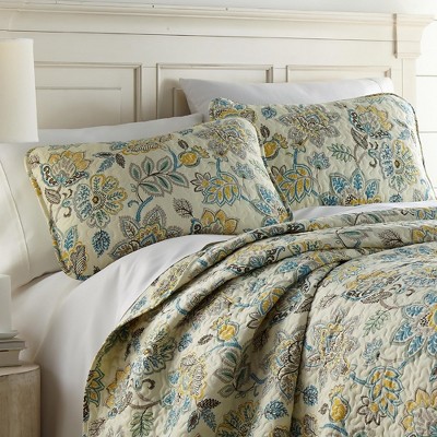 Levtex Home - Jules Quilt Set - King/Cal King Quilt (106x92in.) + Two King  Pillow Shams (36x20in.) - Bohemian - Teal, Orange, Yellow, Green, Blue