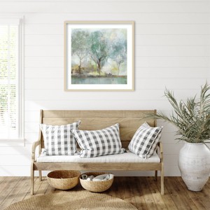 Amanti Art Teal Landscape by Isabelle Z Wood Framed Wall Art Print - 1 of 4