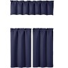 Kate Aurora 3 Piece Room Darkening Rod Pocket Cafe Kitchen Curtain Tier & Valance Set - 2 of 3