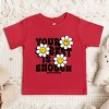The Juniper Shop SmileyWorld Your Best Is Enough Floral Toddler Short Sleeve Tee - 3 of 4