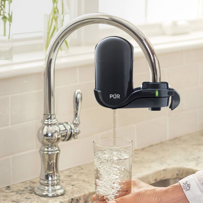 PUR Faucet Vertical Mount Water Filtration System Black, 6 of 14