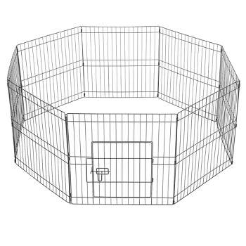 Yaheetech 24"H 8-Panel Metal Dog Playpen for Puppy