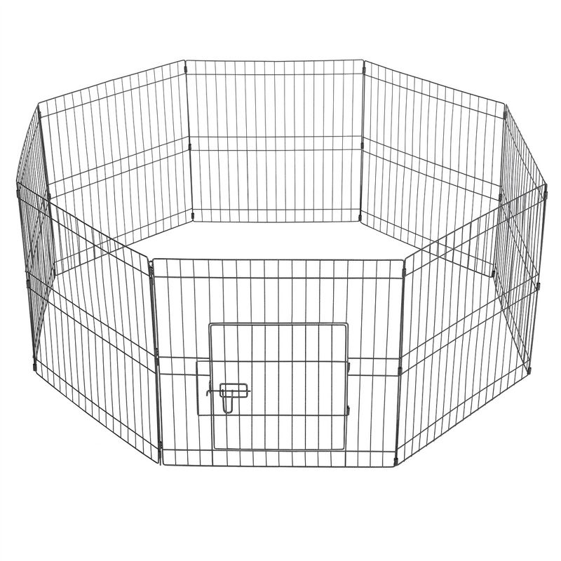 Yaheetech 24"H 8-Panel Metal Dog Playpen for Puppy, 1 of 9