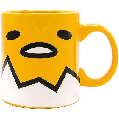 Silver Buffalo Sanrio Gudetama Face 20 Ounce Ceramic Mug