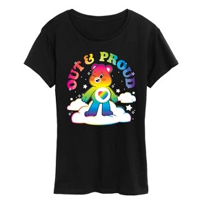 Women's - Care Bears - Out And Proud Rainbow Short Sleeve Graphic T-Shirt - 1 of 4