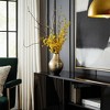 Metallic Aluminum Vase - Modern Decorative Flower Holder - Rippled Design Home Decor Accent for Living Room, Bedroom, Office - 2 of 4