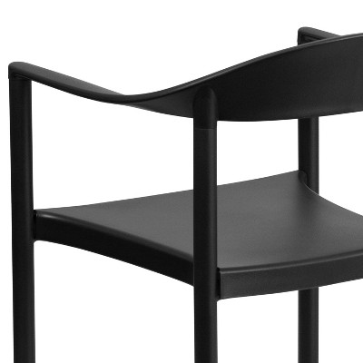 ErgoStack 1000 lb Capacity Black Metal & Plastic Dining Chair