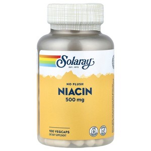 Solaray Niacin, No Flush, 100 VegCaps - 1 of 4