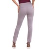 Rekucci Women's Secret Figure Pull On Knit Slim Straight Leg Pant with Wide Waist - 3 of 4