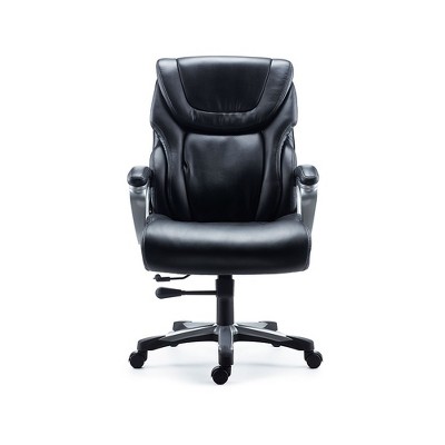 Staples Denaly Bonded Leather Big & Tall Managers Chair Black 51468