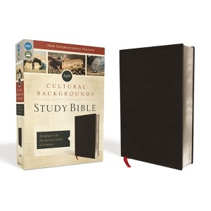 NIV, Cultural Backgrounds Study Bible, Bonded Leather, Black - by  Zondervan (Leather Bound) - 1 of 1