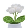 Unique Bargains Artificial Plants Hand-Knit Lily of the Valley DIY Pot Yarn 1.97"x1.97"x5.51" 1 Pcs - 4 of 4