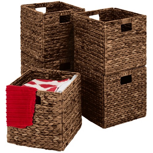 Best Choice Products Vintage Multipurpose Hyacinth Storage Organizer Tote Basket w/ Lid