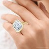 Pompeii3 Certified 10 Ct Emerald Cut Bezel Diamond Engagement Ring 14k or Pt Lab Created - 3 of 4