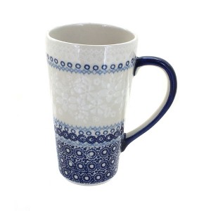 Blue Rose Polish Pottery K083 Manufaktura Large Coffee Mug - 1 of 2