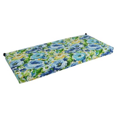 Blazing Needles, 42-inch by 19-inch Patterned Outdoor Spun Polyester Loveseat Cushion