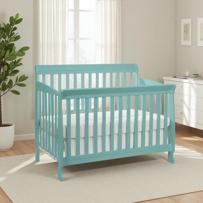 FURNIinspire Cribs 4 In 1 Convertible Crib Baby Bed Toddler Bed, Baby Bassinet, Baby Products, Baby Furniture For Bedroom, Green, 53.5"*33"*43.5"