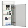 Fine Fixtures Bathroom Medicine Cabinet, Aluminum, Recessed/Surface Mount, Mirrored Interior w/LED - 3 of 4