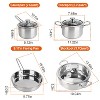 KTMBDW Stainless Steel Cookware Set, Even Heat Induction Pots Pans Set Dishwasher Safe with 2.7/3.7 Quart Stockpot 2 Quart Saucepan 9.17in Frying Pan - 3 of 4
