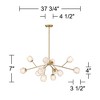 Possini Euro Design Tofay Brushed Brass Sputnik Chandelier 37 3/4" Wide Modern LED Frost Glass 12-Light Fixture for Dining Room - 4 of 4