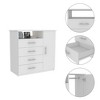 XIYUYEU Modern Dressers with Drawers & Open Shelves,Metal Pull Cabinet for Bedroom,Study,Office,Living Room - 4 of 4