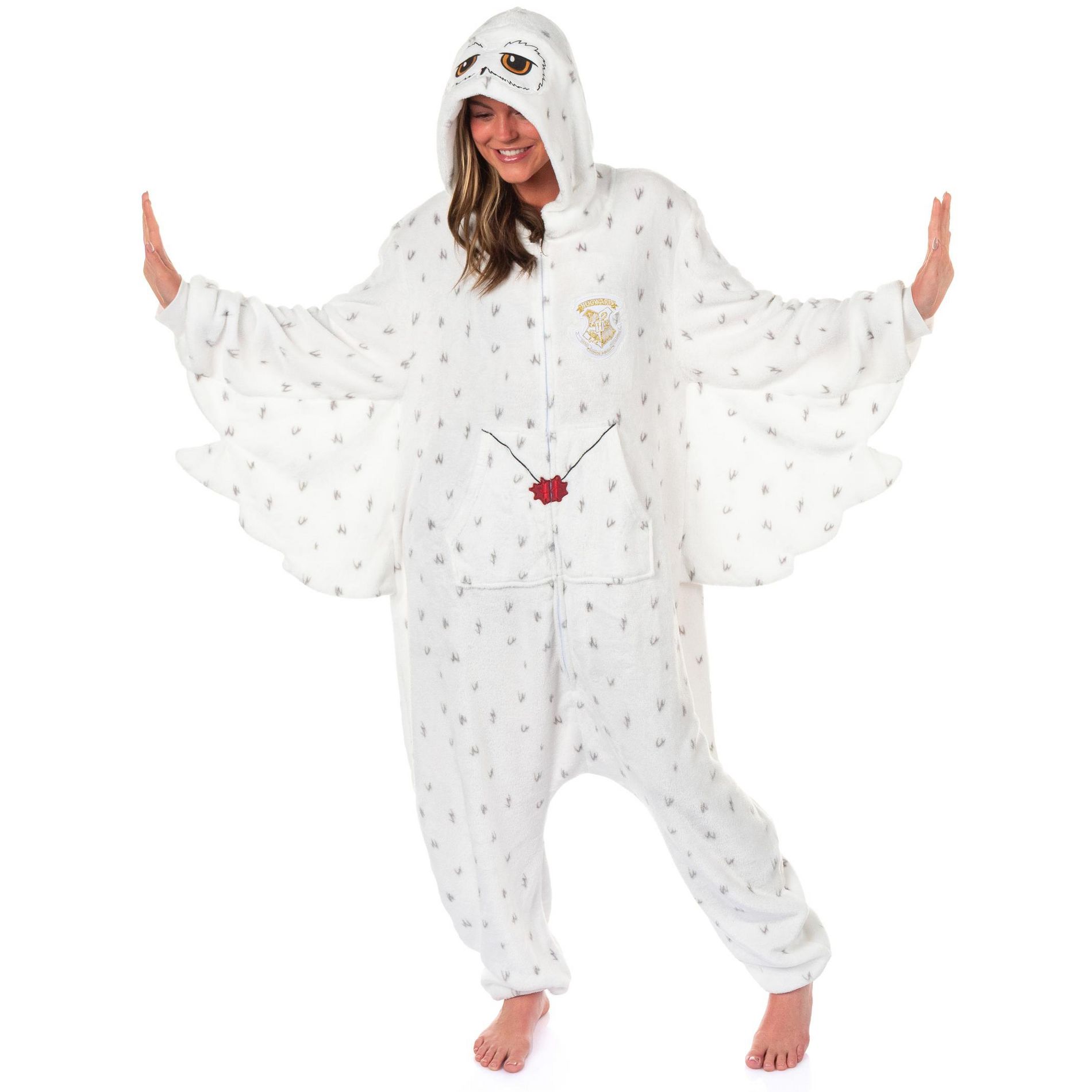 Harry Potter Union Suit Women's Kigurumi Hedwig Hooded Pajama Costume
