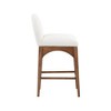 Meridian Furniture,Waldorf Cream Boucle Fabric Stool - 4 of 4