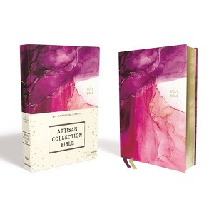 Niv, Artisan Collection Bible, Cloth Over Board, Pink, Art Gilded Edges, Red Letter Edition, Comfort Print - by  Zondervan (Hardcover) - 1 of 1