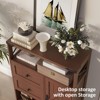 Farmhouse Storage Cabinet with 2 Drawers & Adjustable Shelves - 4 of 4