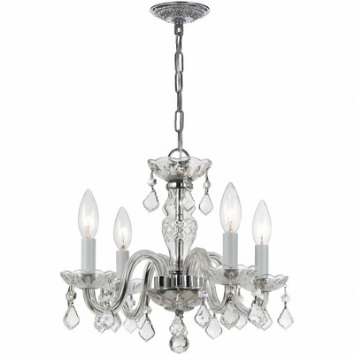 Crystorama Lighting Traditional Crystal 4 - Light Chandelier in  Polished Chrome