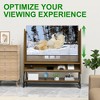 Rolling TV Stand with Mount for 32-50" TV, Portable Mobile TV Stand on Wheels,Adjustable Monitor Floor Stand, Rolling TV Cart for Living Room Bedroom - 4 of 4