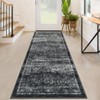 Machine Washable Area Rugs Ultra Thin Traditional Throw Rugs  Non Slip Foldable  Oriental Distressed Floor Cover Stain Resistant Indoor Carpet - 3 of 4
