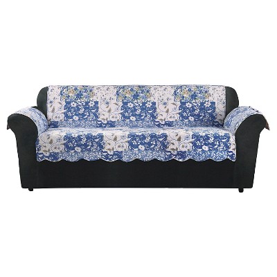 Floral Bluebell Floral Sofa Furniture Cover Blue - Sure Fit