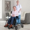 Costway Rollator Walker with Seat Folding Walker with 8-inch Wheels Supports up to 350lbs Black/Red/Blue - 2 of 4