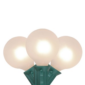 Northlight 10-Count Frosted White G50 Globe Patio Lights-, 9ft Green Wire - 1 of 3