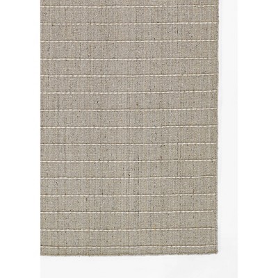 Natural Handloomed Wool Blend Striped Rectangular Rug