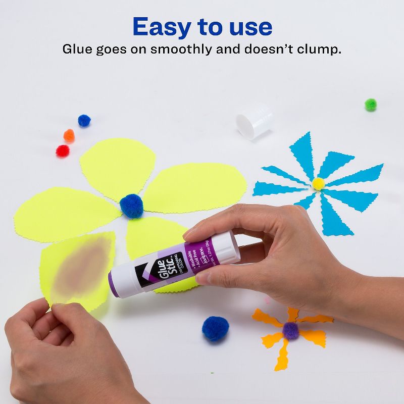 Avery Permanent Glue Stics Purple Application 1.27 oz Stick 00226, 4 of 9