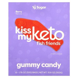 Kiss My Keto Gummies Candy – Low Carb Candy Gummy Fish, Keto Snack Pack – Healthy Candy Gummys – Vegan Candy, Keto Gummy Candy – Keto Candy Gummies - 1 of 3
