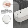3.8ft Storage Ottoman Bench, Upholstered End Of Bed Ottoman Bench With Storage And Seating: White, Bicast Leather, Animal Print - 2 of 4