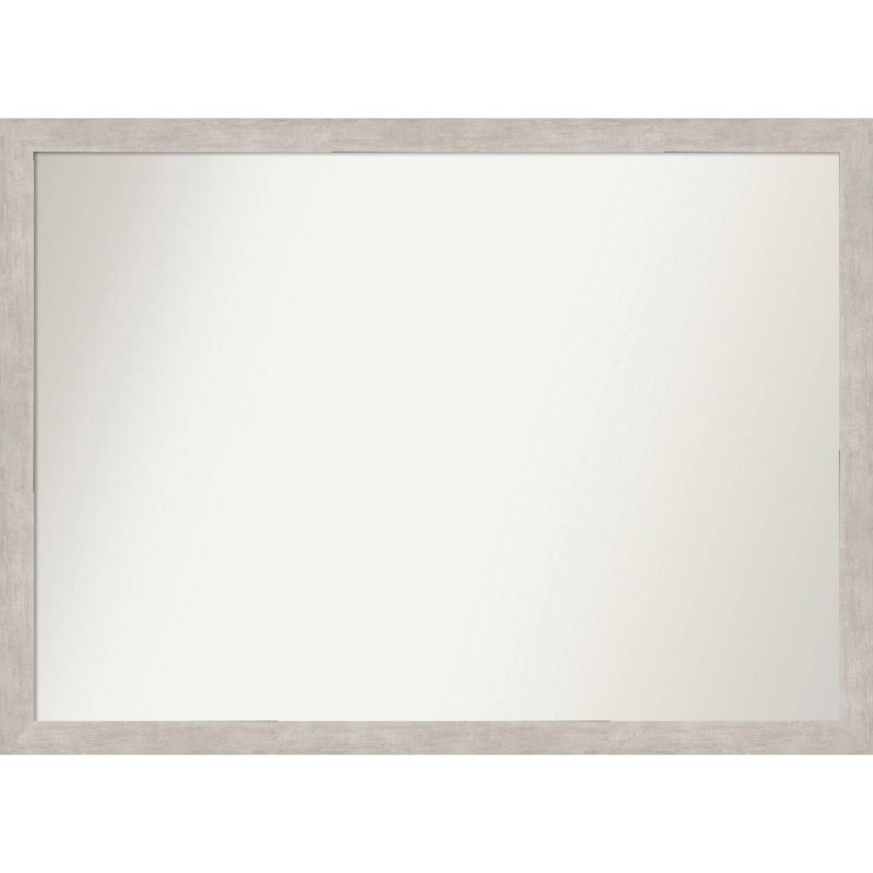 41&#34; x 30&#34; Non-Beveled Marred Silver Wood Wall Mirror - Amanti Art, 1 of 11