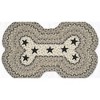 Earth Rugs Rustic Black Star Dog Bone Shape Braided Jute Stair Tread – 18"x28" - 2 of 3