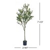 NicBex Artificial Milan Plant Indoor, Fake Tree with Pot, Tall Faux Plants, Artificial Trees for Home Office Living Room Decor - 2 of 4