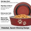 Loving Pets Merlot Red Stainless Steel Dish With Rubber Base - Small - 3 of 4